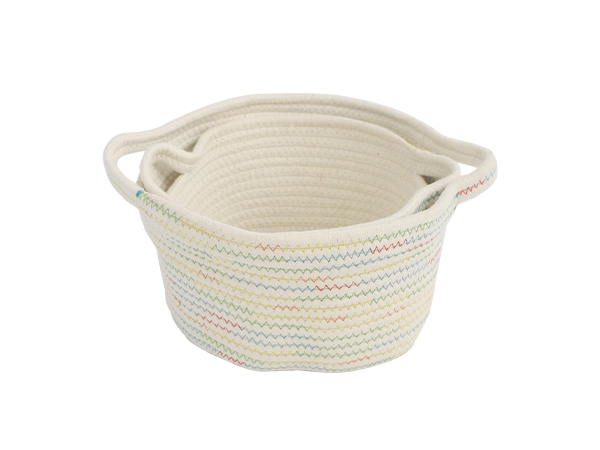 colorful rope basket,set of 2