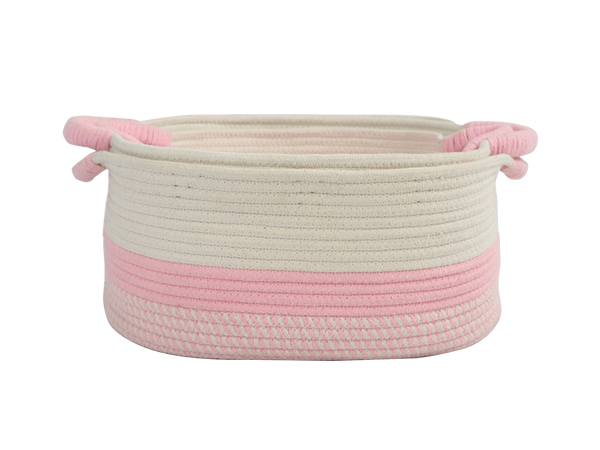 pink rope baskets,set of 3