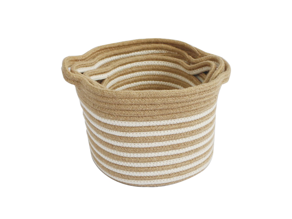 woven rope basket,set of 3