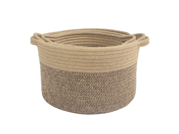 small jute rope storage basket