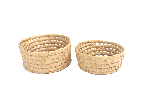 handwoven paper storage baskets,set of 2