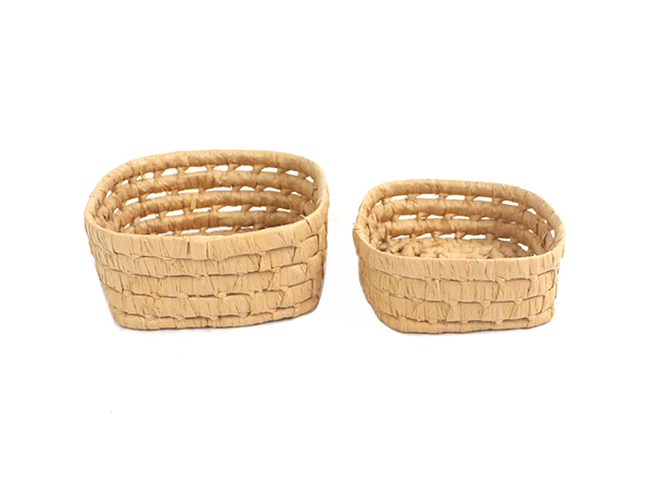 square paper storage baskets,set of 2