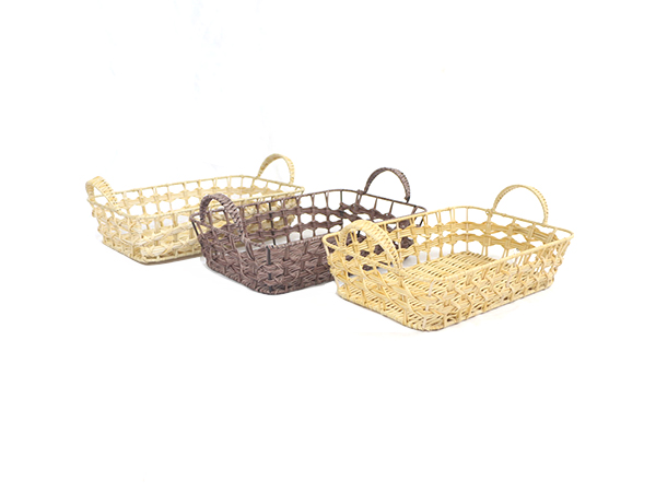 plactic wicker baskets,set of 3