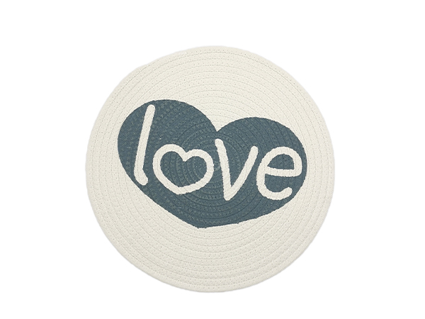 printing cotton rope placemats-love